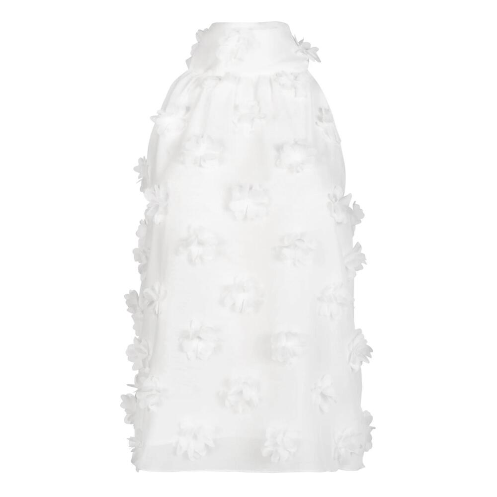 NEW GENERATION LOVE irina 3d floral halter blouse in white - Picture 4 of 4